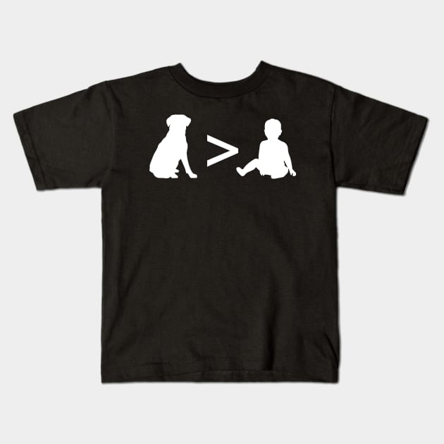 Dogs are better than Babies Kids T-Shirt by freepizza